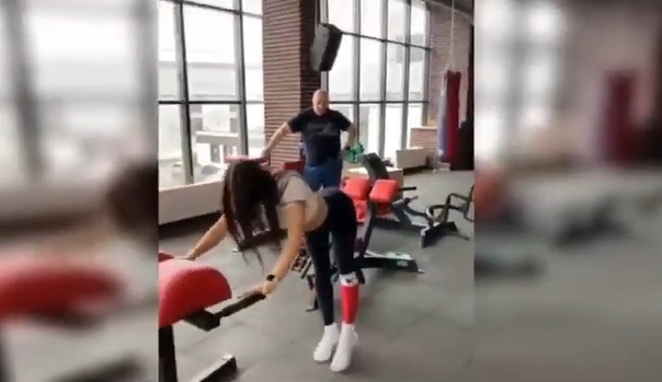 Grandpa Really Likes What He Sees At The Gym