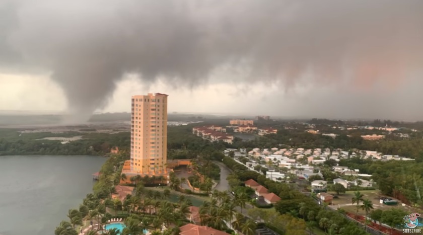 The Moment A Tornado Touched Down In Fort Myers, Florida!